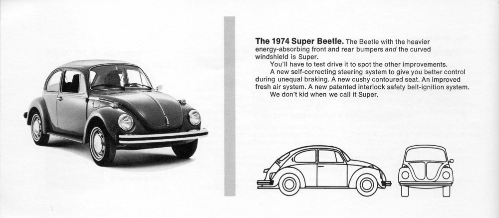 1974 Super Beetle spotters guide