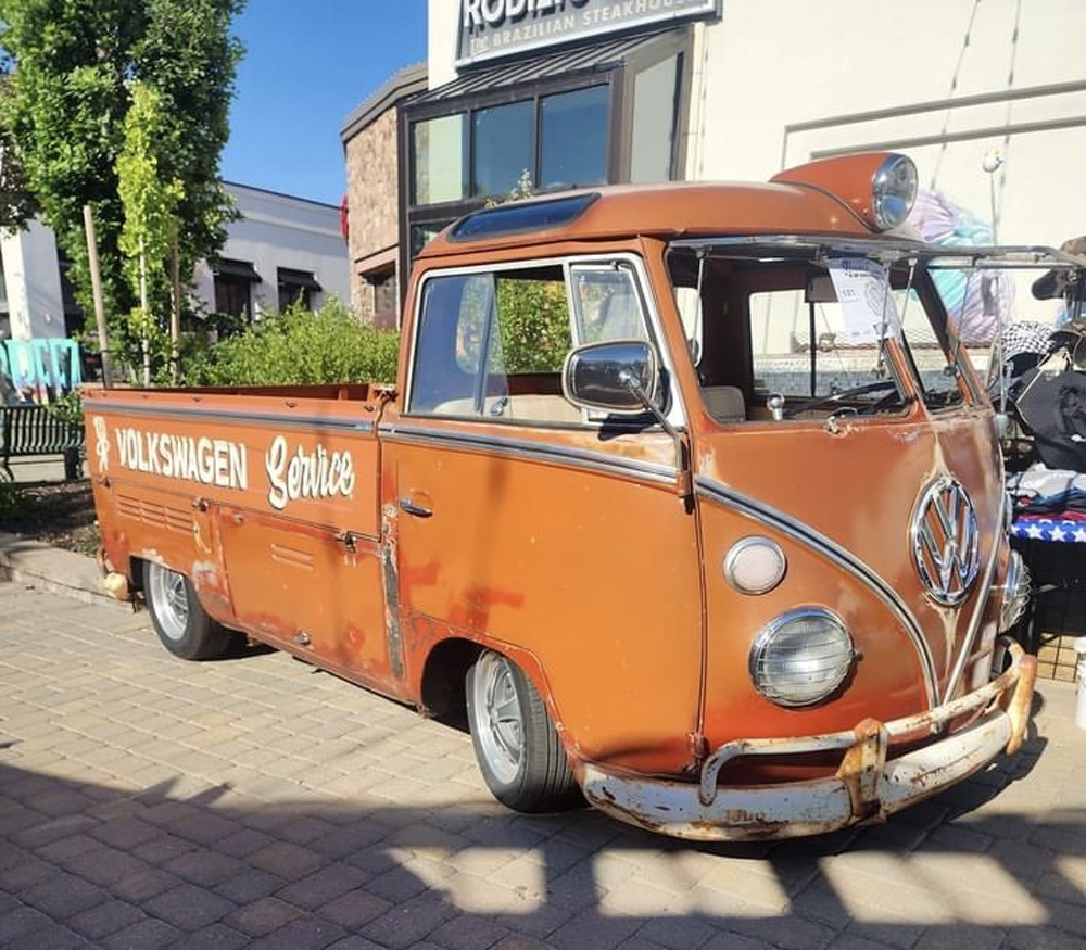 VW Single Cab with Volkswagen service painted on the side