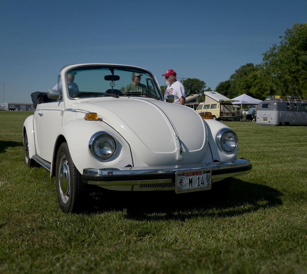 Funfest 2024 with a Super Beetle on display