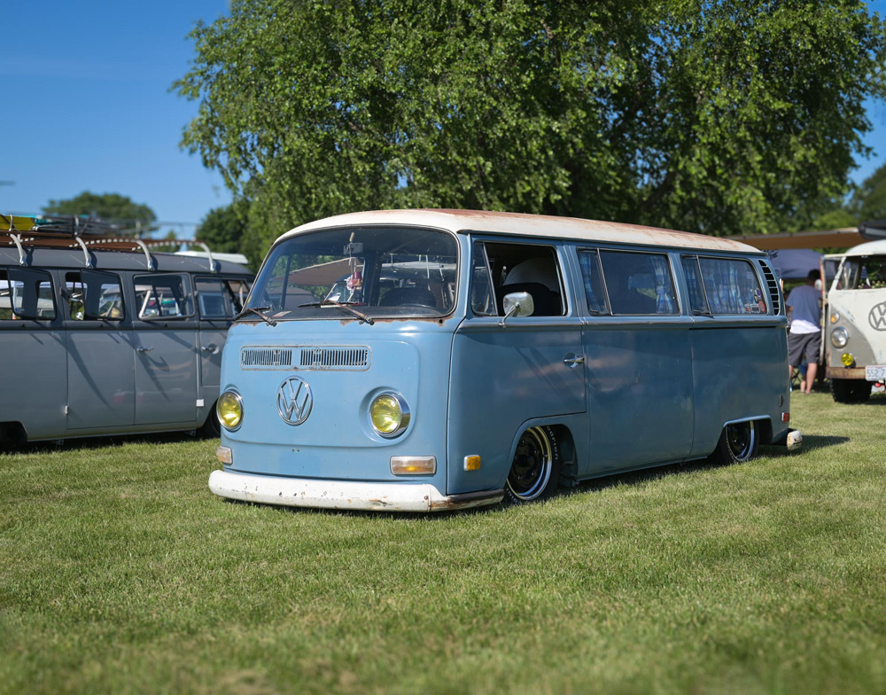 Bay Window Bus Lowered to the ground