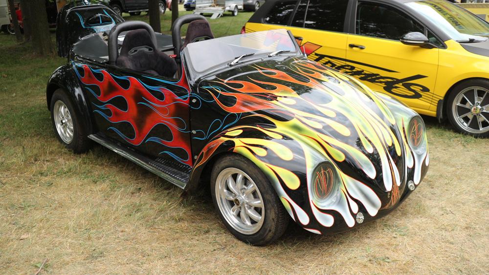 VW Bug with flames was a huge hit